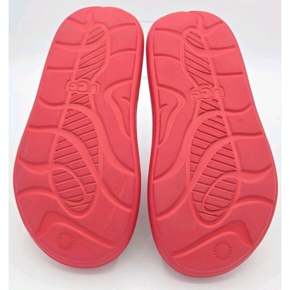 Ugg Womens Size 7 Platform Sport Samba red Outdoor Open Toe Sandals shoes - Picture 7 of 8